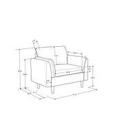 Studio Living 41.3" Polyester Sydney Chair