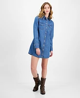 Tommy Jeans Women's Cotton Long-Sleeve Denim Shirtdress