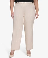 Dkny Plus Pinstriped Modern-Fit Bootcut Pants