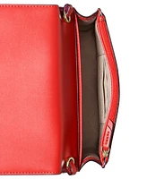 Michael Kors Jet Set Small Leather Flap Chain Crossbody