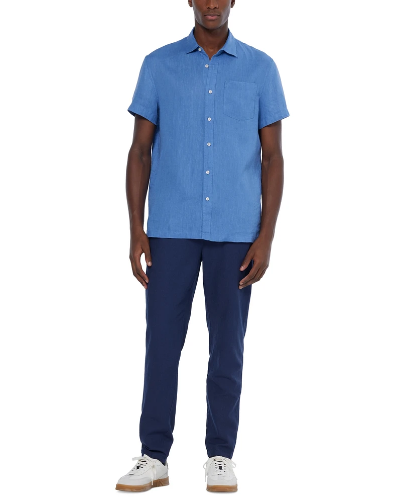 Scotch & Soda Men's Regular-Fit Button-Down Linen Shirt