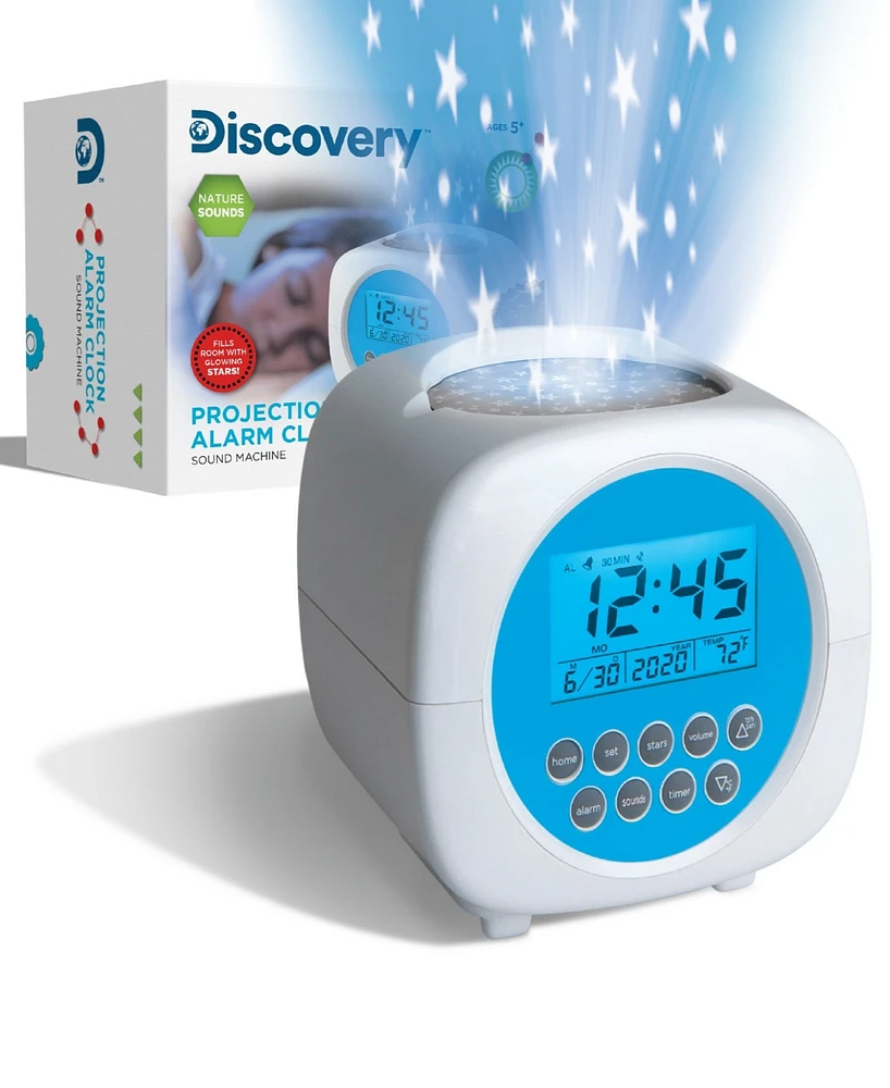 Discovery Kids Moon & Stars Projection Alarm Clock & Sound Machine