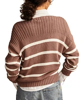 Lucky Brand Women's Striped Boat-Neck Sweater