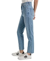 Dkny Jeans Women's High-Rise Slim Straight Scattered Rhine-Studs - OCE