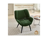 gaomon Accent Chair for Living Room, Modern Accent Arm Chair Upholstered Bedroom Accent Chair with Studry Metal Legs