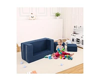 gaomon Kids Play Couch, 3Pcs Modular Kids Couch Toddler Couch for Playroom Bedroom Furniture