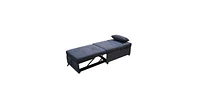 gaomon 4 in 1 Adjustable Footstool Bed Stool Guest Sofa Chair, Modern Sleeper Sofa Guest Bed with Adjustable Backrest and Pillow for Bedroom