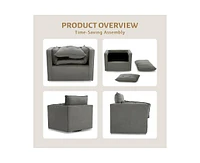 gaomon Oversized Swivel Accent Chair, Mid Century Comfy Accent Sofa for Bedroom, Modern Accent Armchair Reading Chair for Living Room Waiting Room