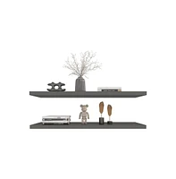 Depot E-Shop Pantego Floating Shelves with 1 Shelf, Pine