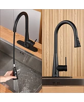 Casainc 1.8 Gpm Single Handle Pull Down Sprayer Kitchen Faucet with Touchless Sensor