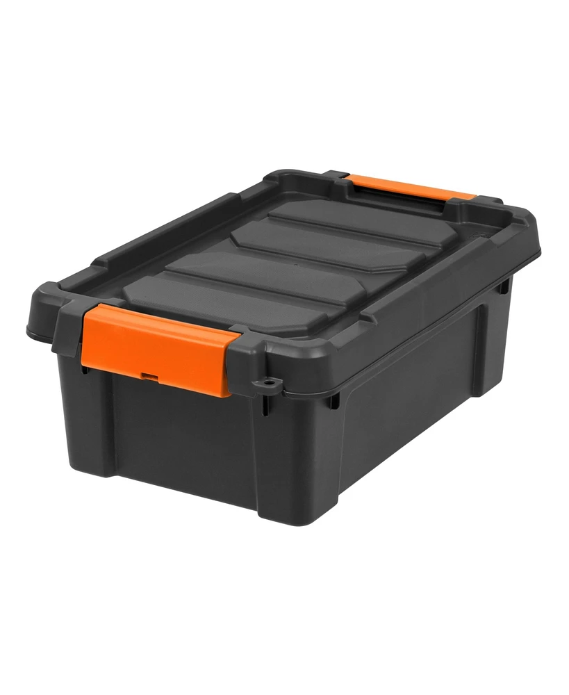 Iris Usa Gal. Plastic Storage Bins with Lids, Latching Totes