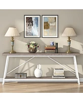 Tribesigns Industrial Entry Console Table,70.9 Inches Extra Long Sofa Table Behind Couch