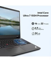 Lenovo ThinkPad P16v 16" Business Traditional Laptop Intel Core Ultra 7 155H 16GB Ram Intel Arc Graphics 512GB Ssd Storage Windows 11 Pro Fhd+ 60Hz