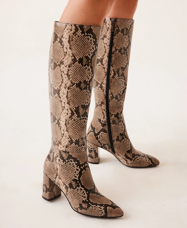 Knee Boots Macys Snake Print Boots London Rag Micah Pointed Toe