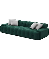 Tribesigns Modular Sectional Couch, 104.33" Modern Luxury 2-Seat Sofa for Living Room, Large Compressed Couch with Deep Seat, Back Cushions, Armrests,