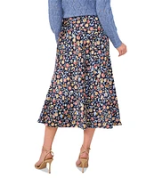 CeCe Women's Floral-Print Midi Skirt