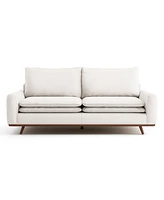 Furniture of America 83" Kasi Cotton Round Arm Sofa