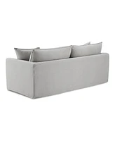 Furniture of America 84" Linen Maddy Narrow Track Arm Sofa