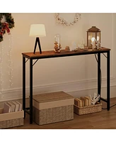 gaomon Console Table with Power Outlets & Usb Ports, Narrow Sofa Table with Charging Station