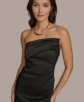 Donna Karan New York Women's Asymmetric-Neck Strapless Dress