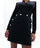 Nocturne Women's Shoulder Pad Mini Dress