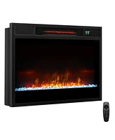 Sugift 23 Inch 1500W Recessed Electric Fireplace Insert with Remote Control