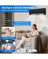 18000BTU Wifi Enabled Mini Split Air Conditioner & Heater with Heat Pump