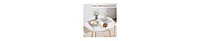 gaomon Round Dining Table Set for 2,Kitchen Table Chairs Set of 2, Small Dining Room Table Set with 2 Upholstered Chairs, Dinette for Small Place,Apar