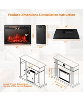 Sugift 25 Inches Recessed Electric Heater