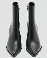 Mango Women's Pointed Heel Ankle Boots