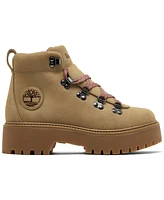 Timberland Women's Stone Street Mid Lace-Up Platform Hiking Boots from Finish Line