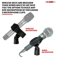 5 Core Tripod Mic Stand Height Adjustable 32 to 70" Universal Microphone Mount Stands w Round Base Ms Rbl