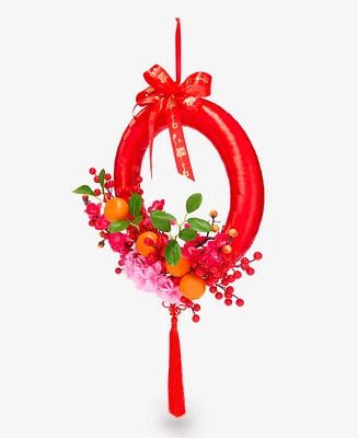 Lunar New Year Floral and Berry Wreath, Exclusively at Macy's