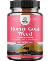 Goat Weed for Women Capsules, Female Support Blend, Ashwagandha Panax Ginseng & Maca Root, Increase Drive Energy & Mood, Nature's Craft, 90ct