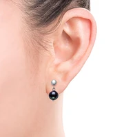3-Pc. Set Dyed Peacock Black Cultured Freshwater Baroque Pearl (6-7mm) Necklace, Bracelet & Drop Earrings in Sterling Silver