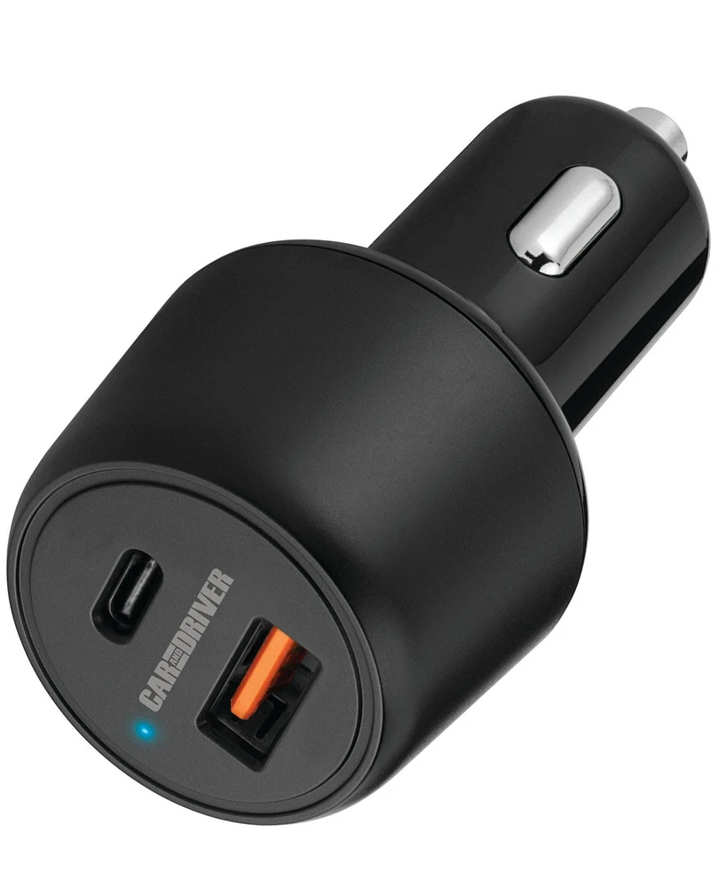 Car and Driver 48-watt High-speed Usb-c/ Usb-a 12V Charger