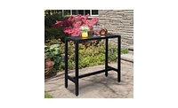 Slickblue Patio Bar Table with Adjustable Knob Stylish and Functional Outdoor Table for Relaxation