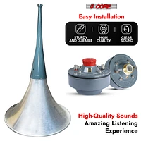 5 Core Pa Horn Speaker 800W Pmpo Compression Driver in 22 Inch Trumpet Throat Loud Audio System