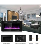 Sugift 36 Inch Ultra Thin Wall Mounted Electric Fireplace