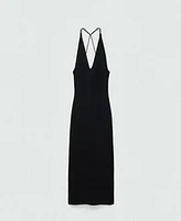 Mango Women's Slit Long Dress