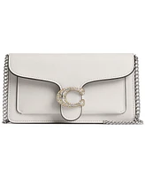 Coach Tabby Small Leather Chain Clutch