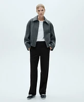 Mango Women's Flowy Straight-Fit Pants