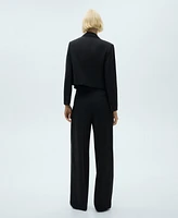 Mango Women's Straight-Fit Suit Pants