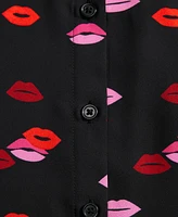 On 34th Women's Button-Front Crepe Shirt