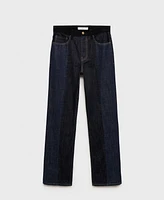 Mango Women's High Waist Straight Jeans