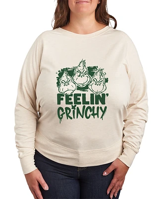 Hybrid Apparel Plus Feelin' Grinchy Graphic Pullover Top