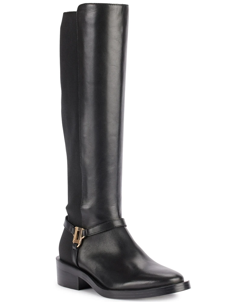 Karl Lagerfeld Paris Women's Verill Block Heel Riding Boots