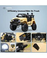 Funtok 12V Kids Ride On Truck Car w/ Parent Remote Control, Electric Toy Licensed Toyota Fj Cruiser, Led Lights, MP3 player