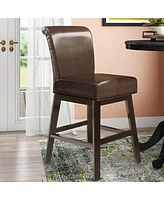 Swivel Counter Stool (1PK), Stylish Upholstered Chair for Kitchen,Home Bar,or Living Room-The Pop Home