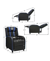 Gouun Massage Racing Gaming Single Recliner Chair